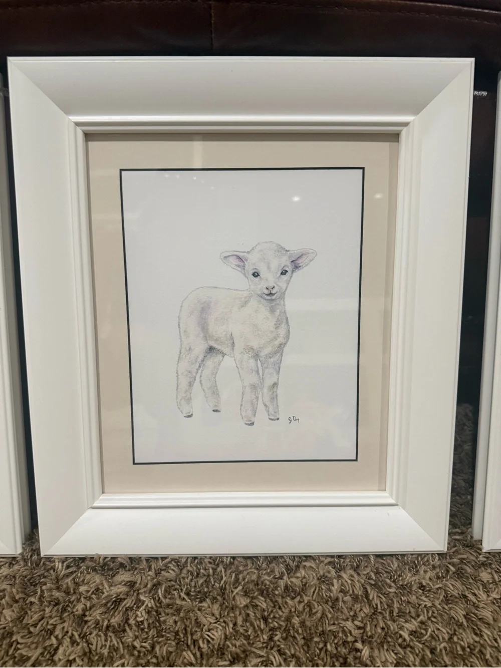 Professional framed 14”x 16” animal prints